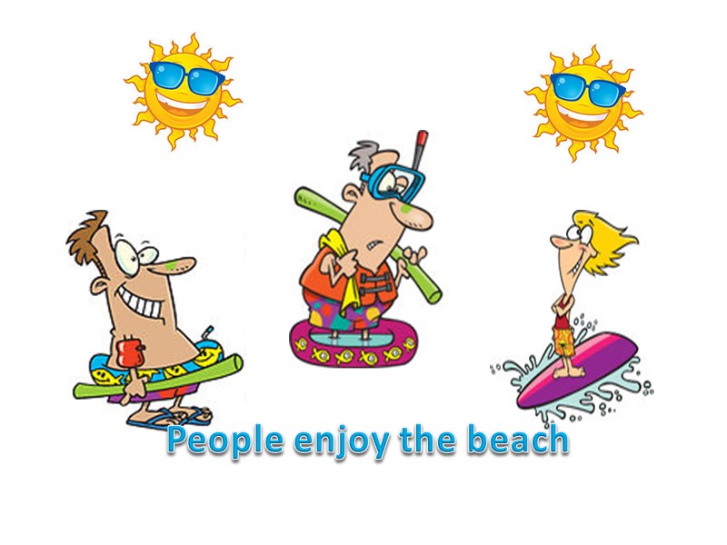 People enjoy the beach